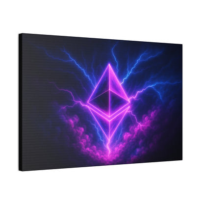 Abstract Lightning Ethereum Canvas Wall Art